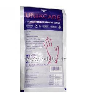 دستکش استریل جراحی شماره ۶/۵unikcare